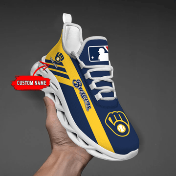 Milwaukee Brewers-Custom Name -Personalize Max Soul Shoes Sport Sneakers -