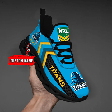 Gold Coast Titans-Custom Name-Personalize Max Soul Shoes Sport Sneakers