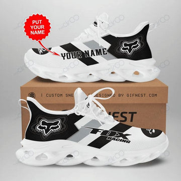Fox Racing Custom Name White Max Soul Shoes Sneakers NMK
