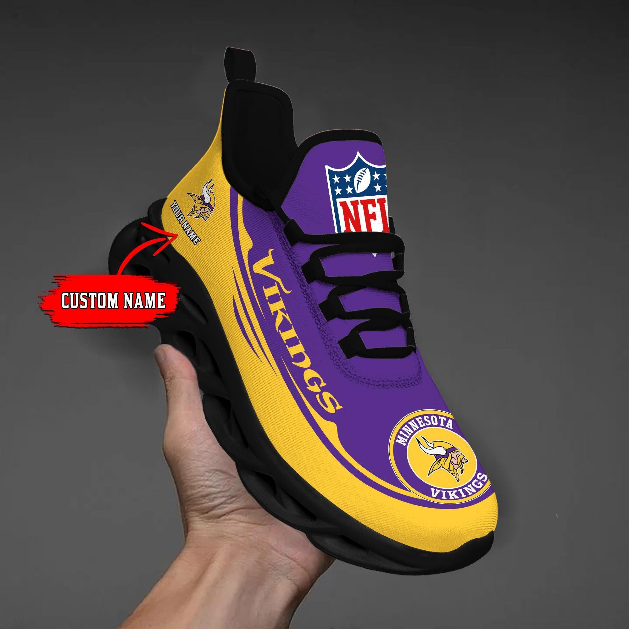 Minnesota Vikings Max Soul Shoes Sneakers For Men And Women