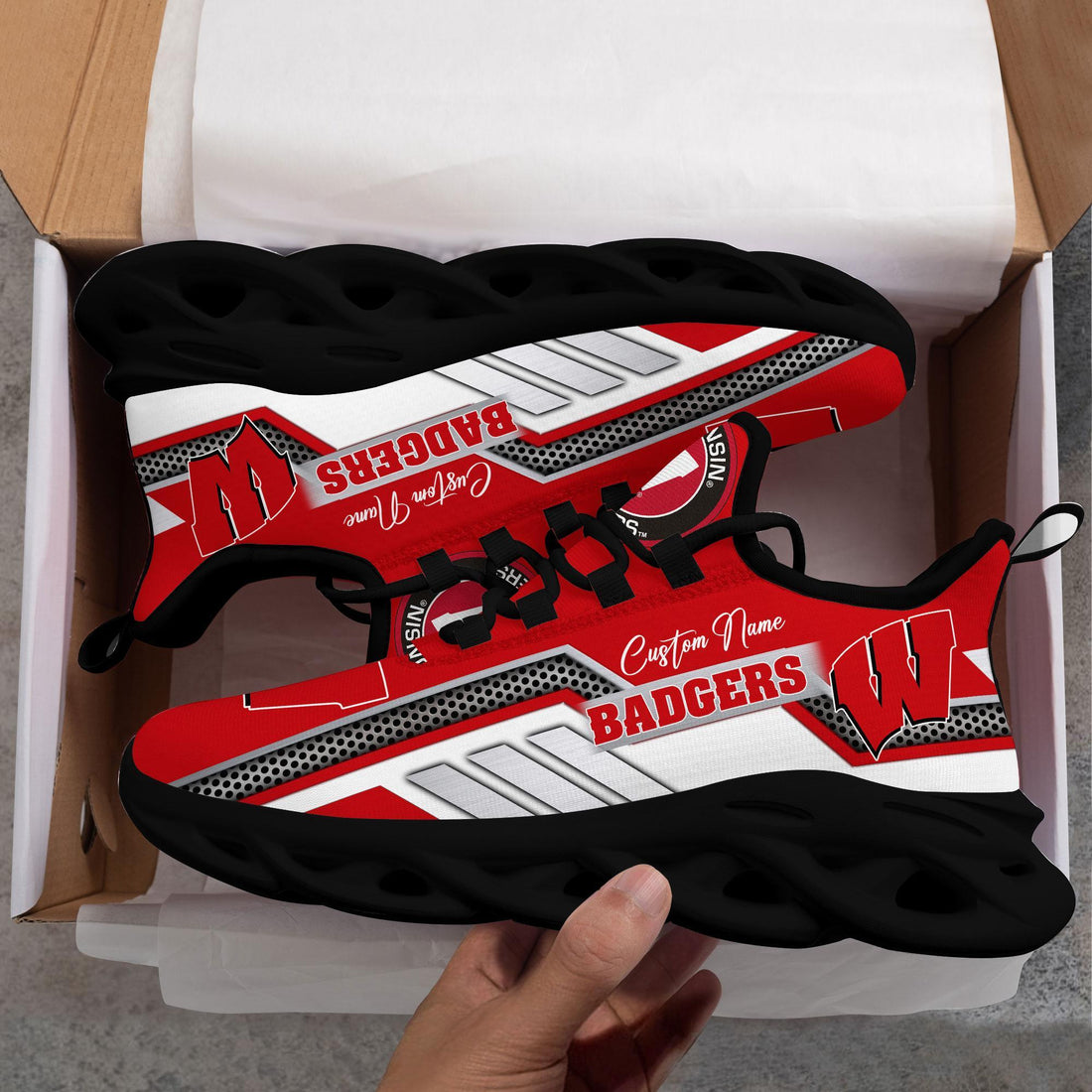 Wisconsin Badgers Max Soul Shoes Sneakers For Men And Women