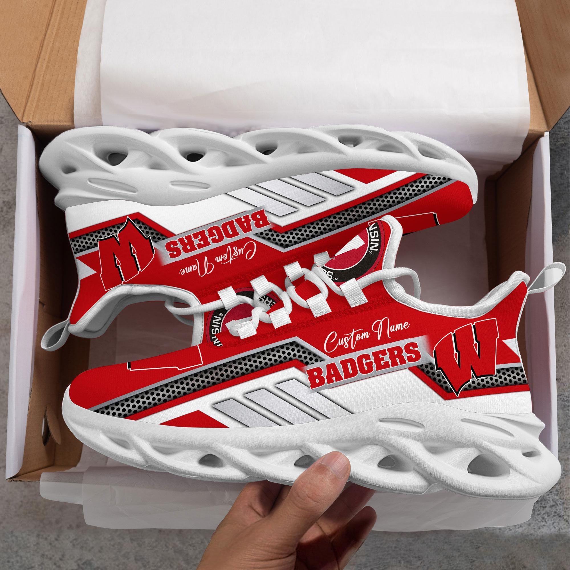 Wisconsin Badgers Max Soul Shoes Sneakers For Men And Women