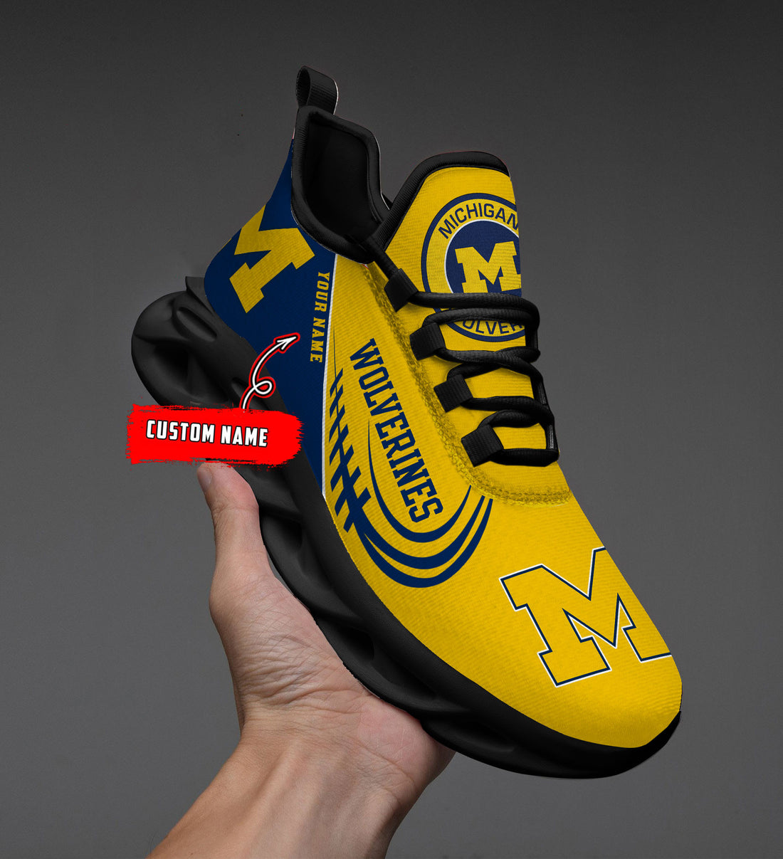 Michigan Wolverines Max Soul Shoes Sneakers For Men And Women