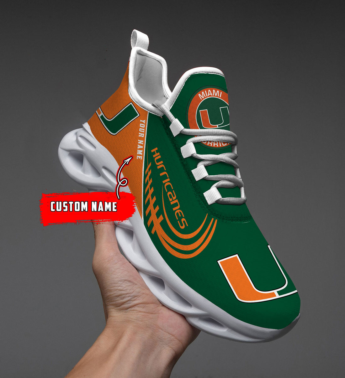 Miami Hurricanes Max Soul Shoes Sneakers For Men And Women