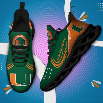 Miami Hurricanes Max Soul Shoes Sneakers For Men And Women