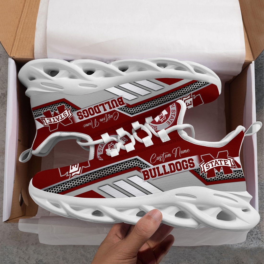 Mississippi State Bulldogs Max Soul Shoes Sneakers For Men And Women