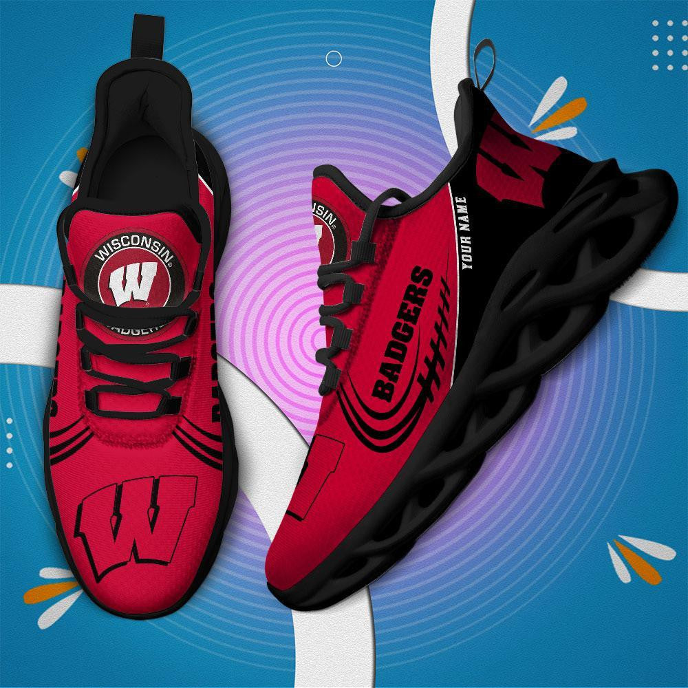 Wisconsin Badgers Max Soul Shoes Sneakers For Men And Women