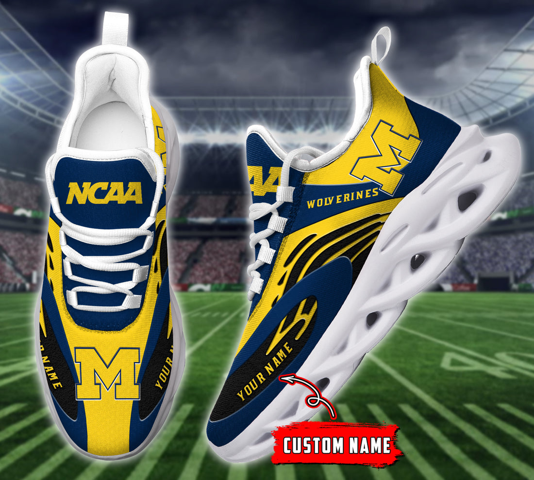 Michigan Wolverines Max Soul Shoes Sneakers For Men And Women