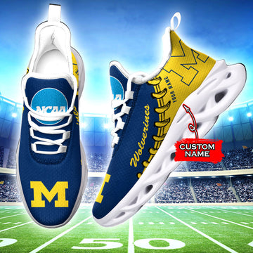Michigan Wolverines Max Soul Shoes Sneakers For Men And Women