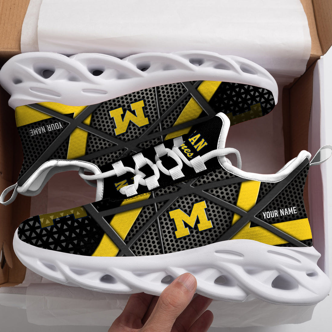 Michigan Wolverines Max Soul Shoes Sneakers For Men And Women