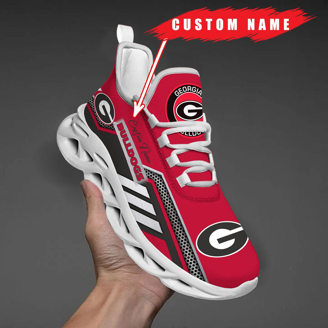 Georgia Bulldogs Max Soul Shoes Sneakers For Men And Women