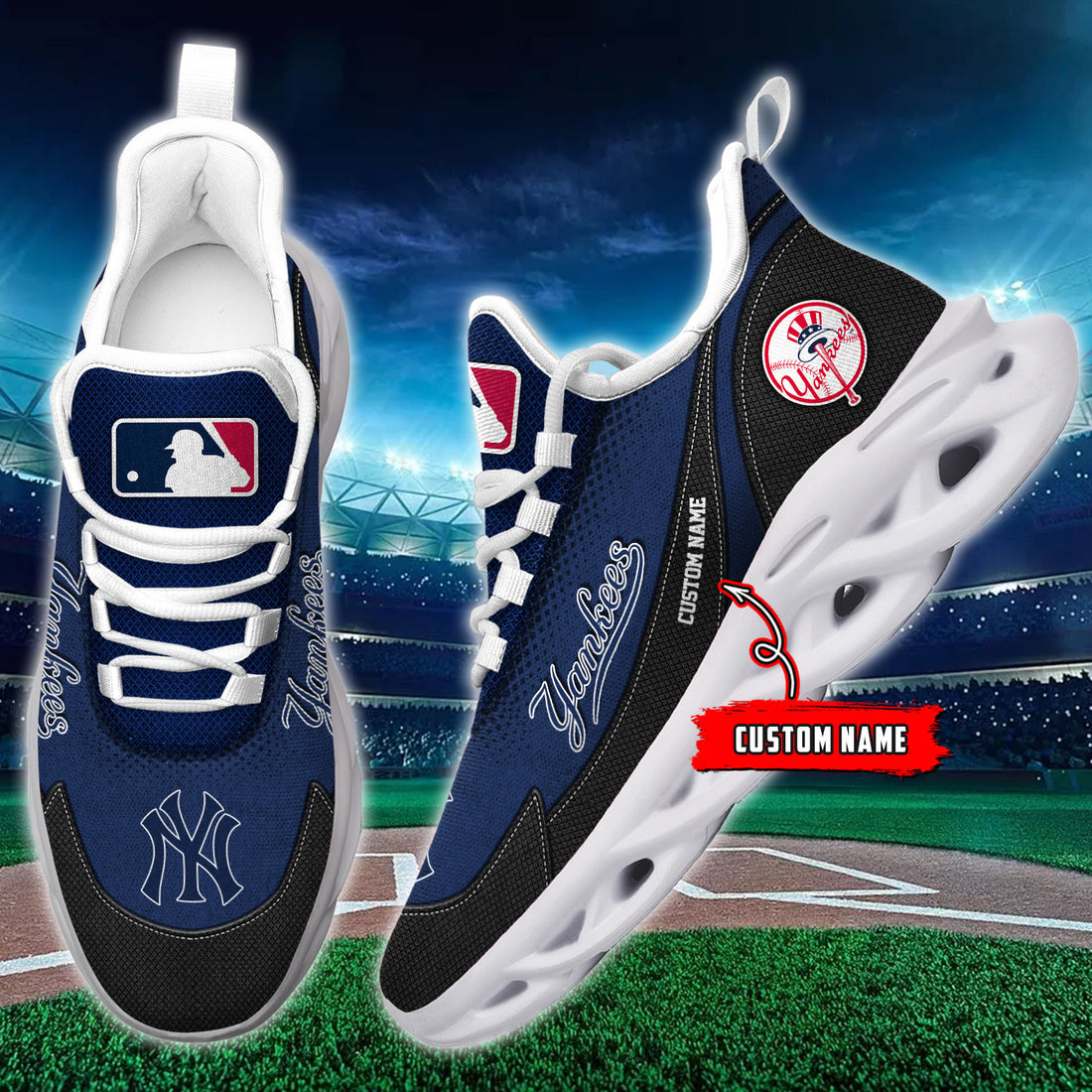 New York Yankees Max Soul Shoes Sneakers For Men And Women