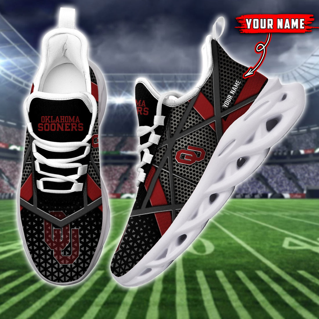 Oklahoma Sooners Max Soul Shoes Sneakers For Men And Women