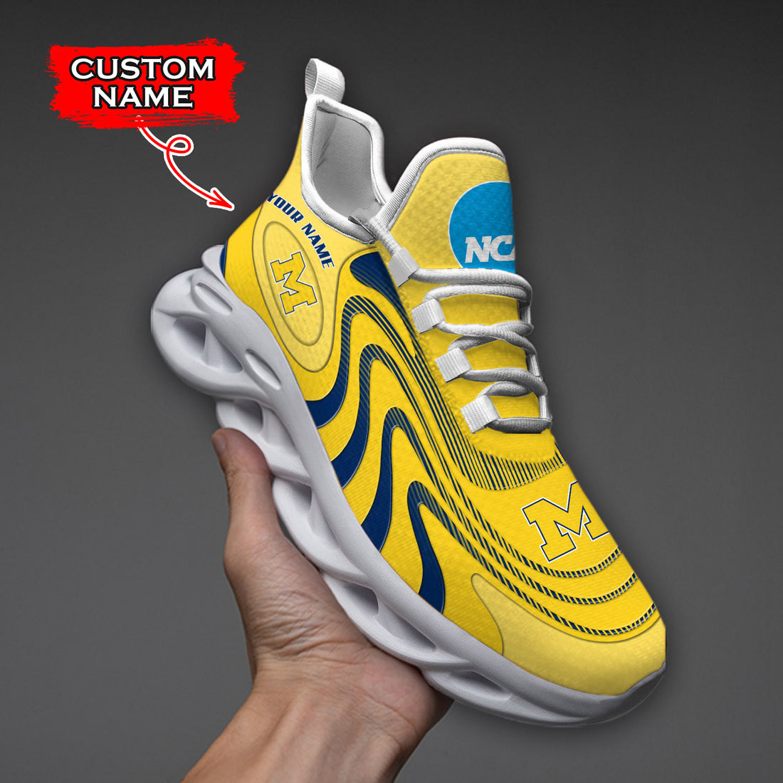 Michigan Wolverines Max Soul Shoes Sneakers For Men And Women