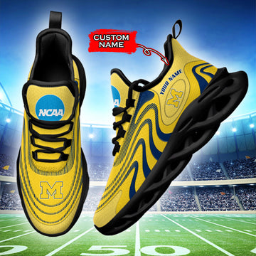 Michigan Wolverines Max Soul Shoes Sneakers For Men And Women