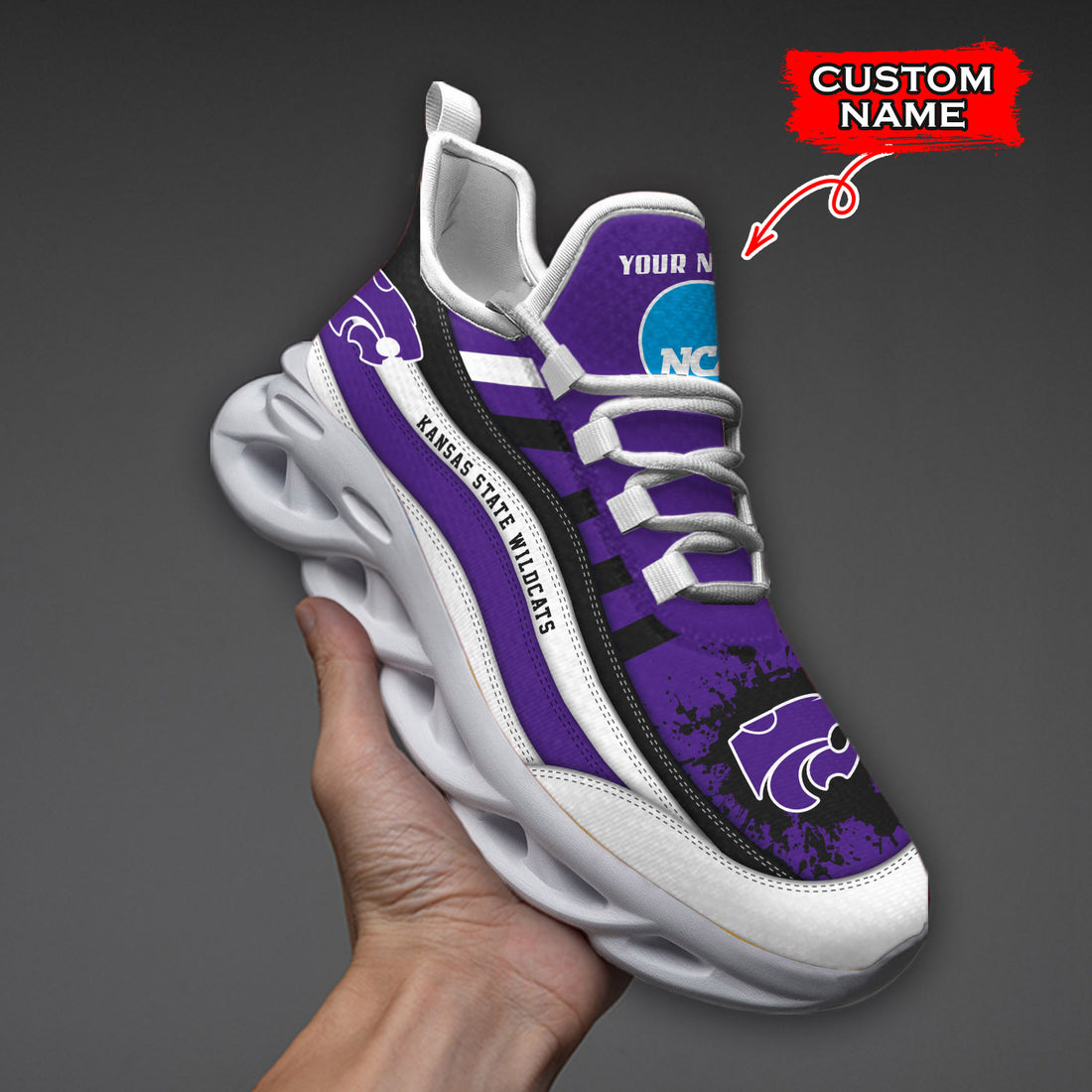 Kansas State Wildcats Max Soul Shoes Sneakers For Men And Women