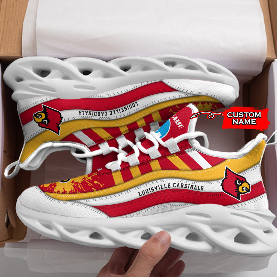 Louisville Cardinals Max Soul Shoes Sneakers For Men And Women