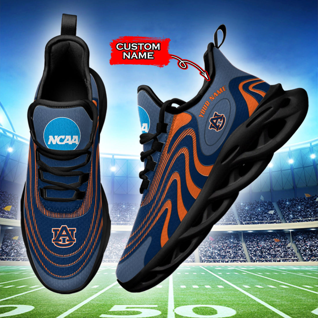 Auburn Tigers Max Soul Shoes Sneakers For Men And Women