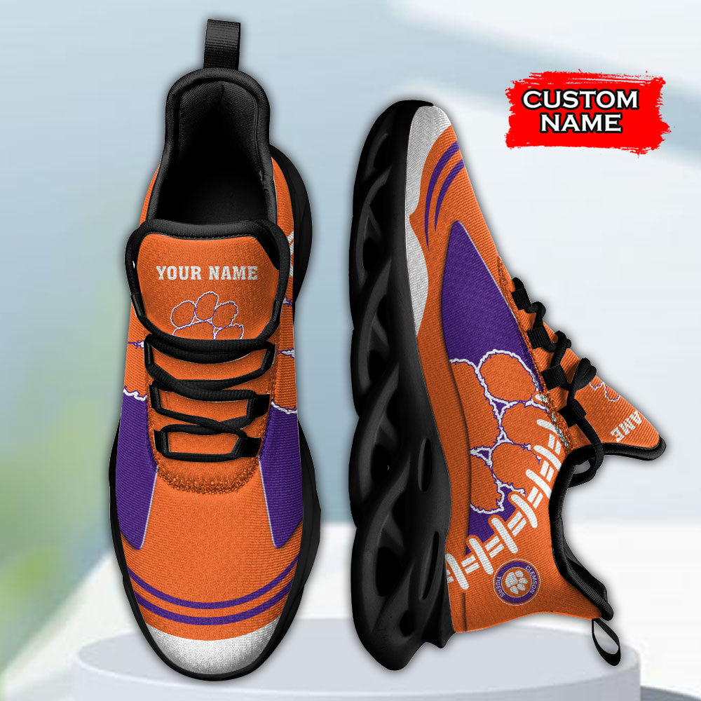 Clemson Tigers Max Soul Shoes Sneakers For Men And Women