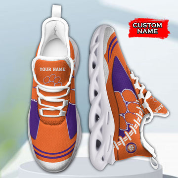 Clemson Tigers Max Soul Shoes Sneakers For Men And Women
