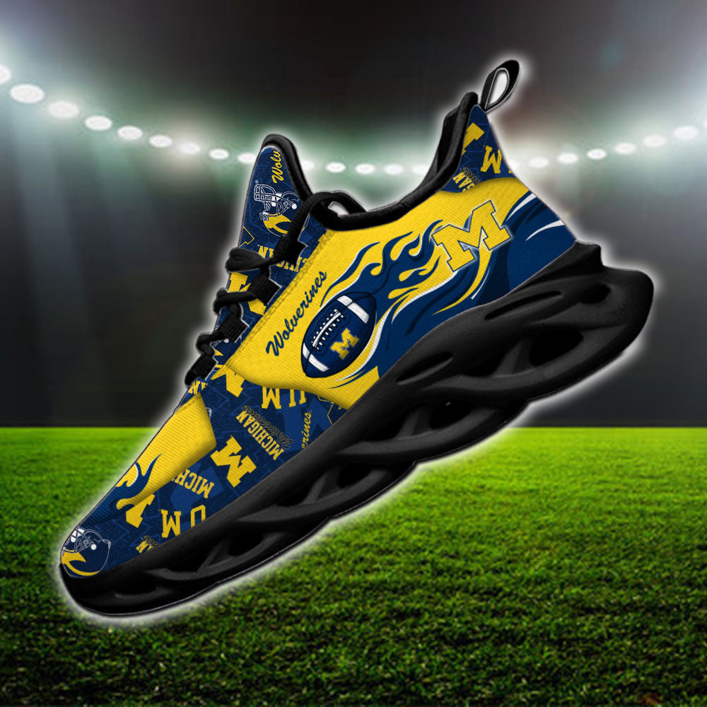 Michigan Wolverines Max Soul Shoes Sneakers For Men And Women