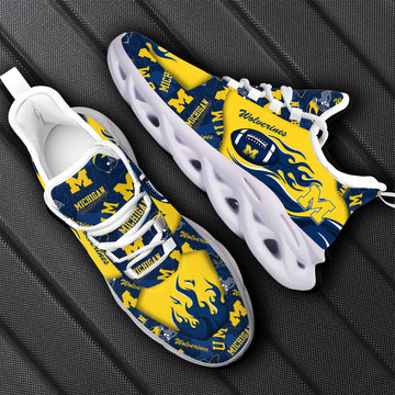 Michigan Wolverines Max Soul Shoes Sneakers For Men And Women