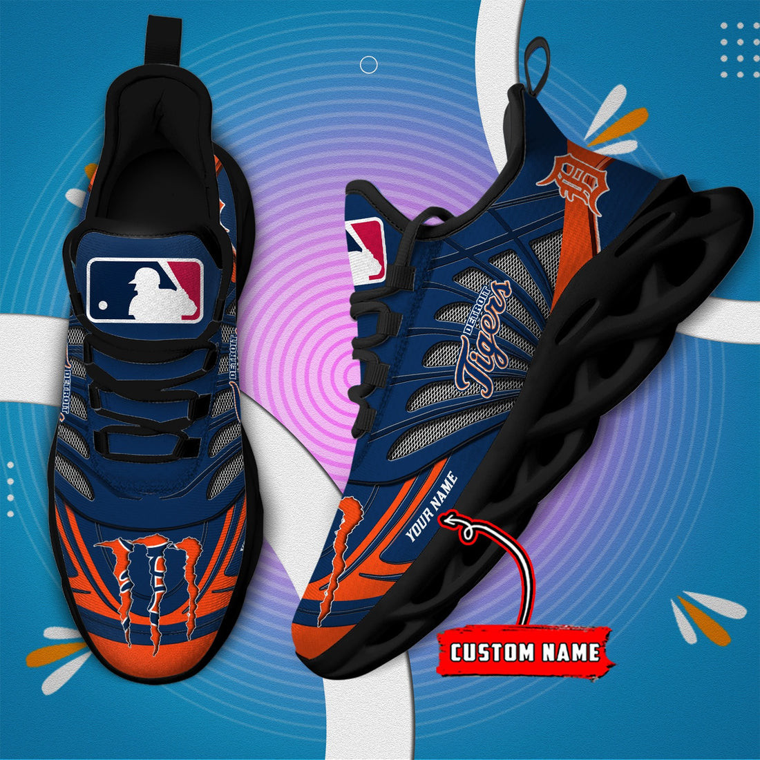 Detroit Tigers Max Soul Shoes Sneakers For Men And Women