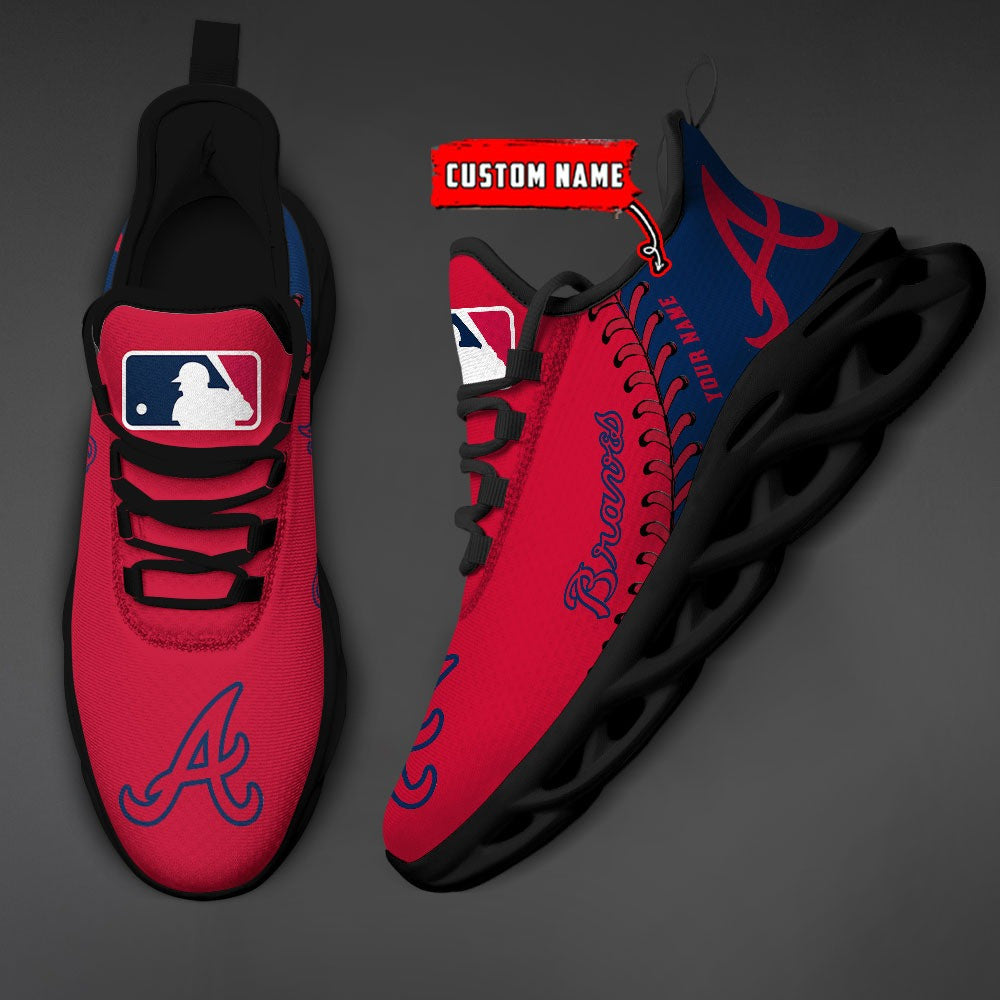 Atlanta Braves Max Soul Shoes Sneakers For Men And Women