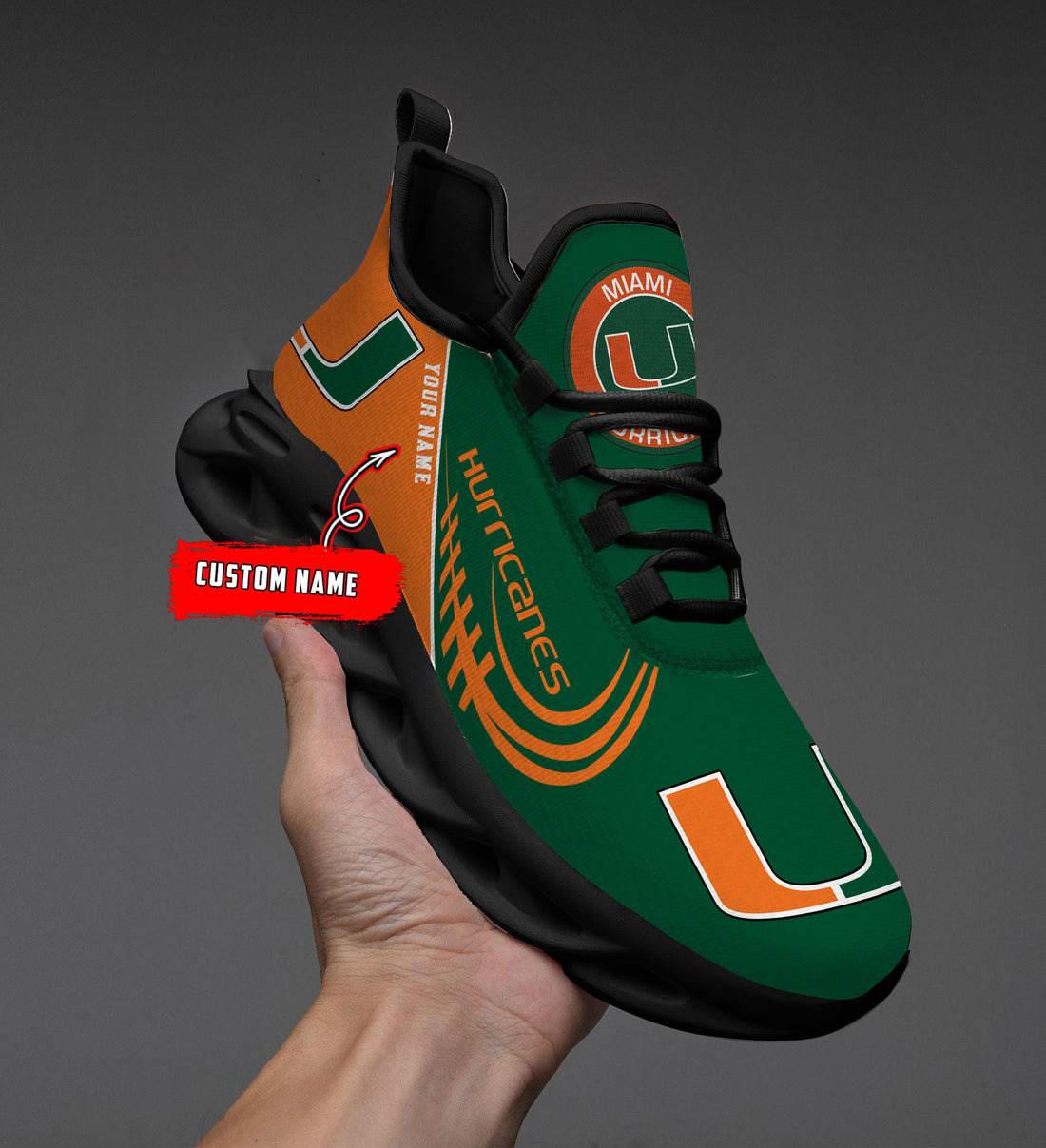 Miami Hurricanes Max Soul Shoes Sneakers For Men And Women