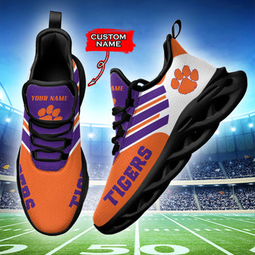 Clemson Tigers Max Soul Shoes Sneakers For Men And Women