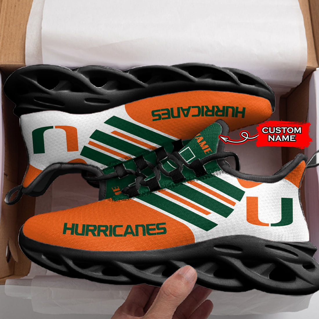 Miami Hurricanes Max Soul Shoes Sneakers For Men And Women
