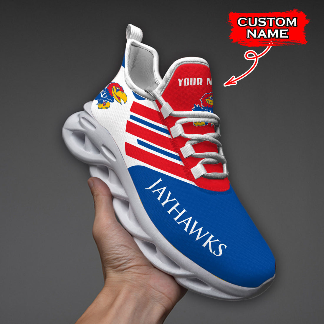 Kansas Jayhawks Max Soul Shoes Sneakers For Men And Women