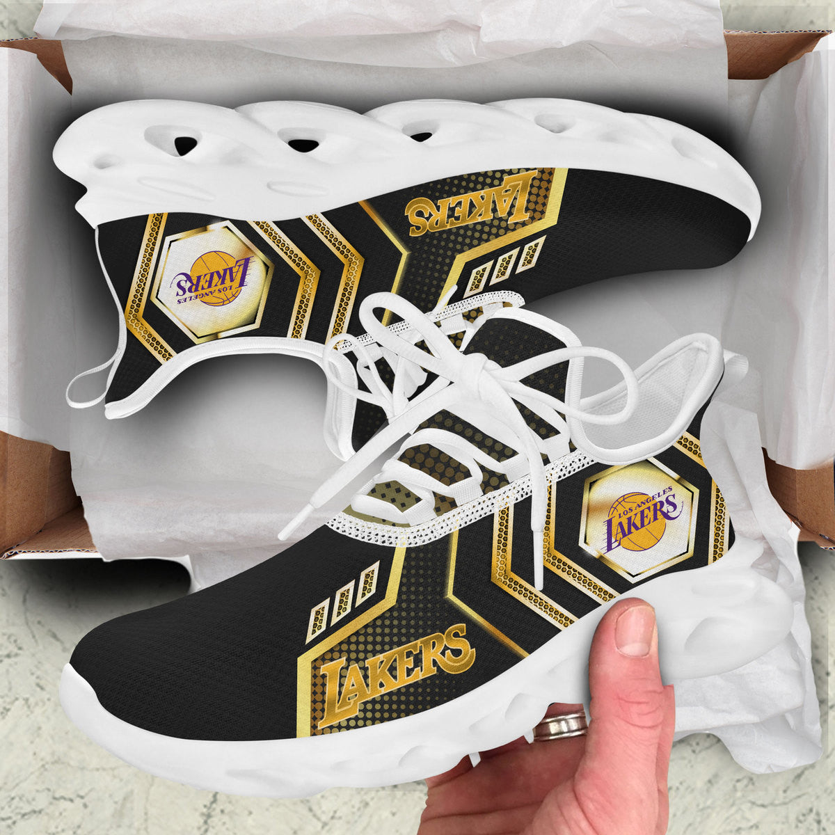 Los Angeles Lakers Max Soul Shoes Sneakers For Men And Women