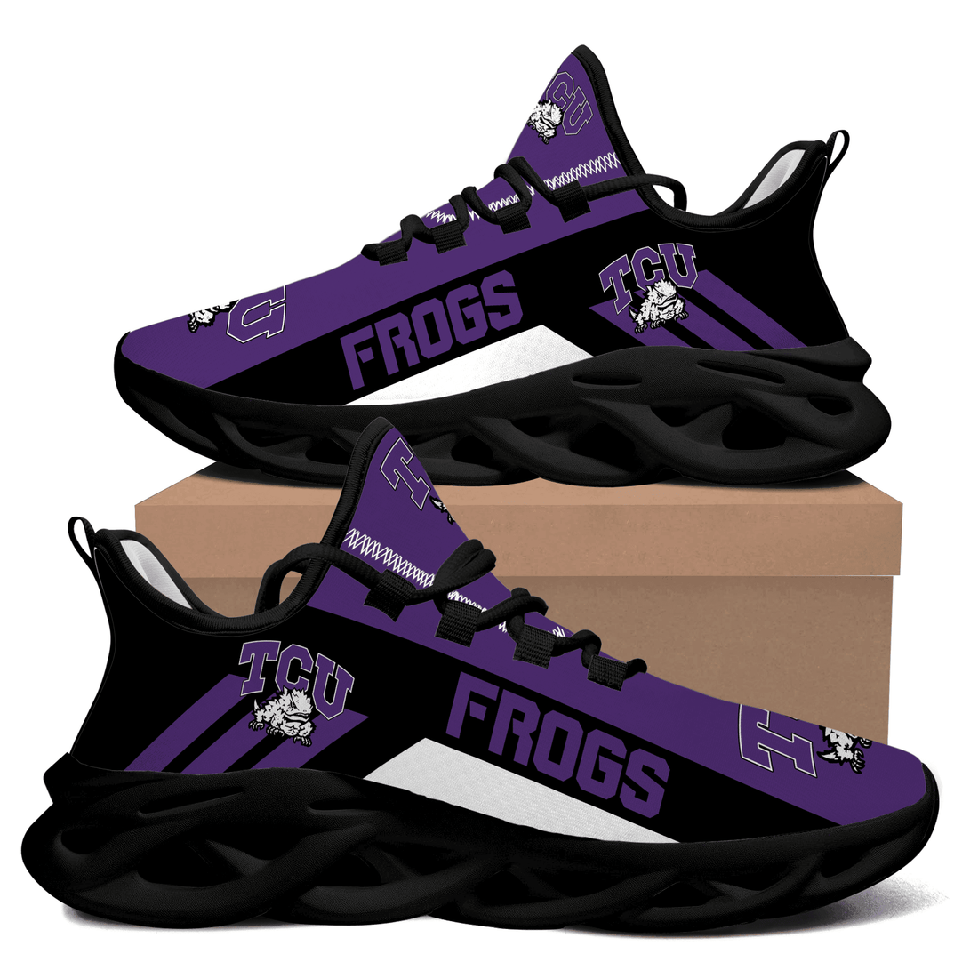 TCU Horned Frogs Logo Max Soul Shoes Sport Sneakers