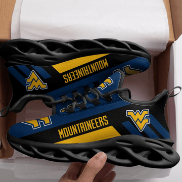 West Virginia Mountaineers Blue Gold Max Soul Shoes Sport Sneakers