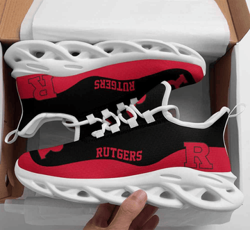 Rutgers Scarlet Knights Black Red Max Soul Shoes Sport Sneakers