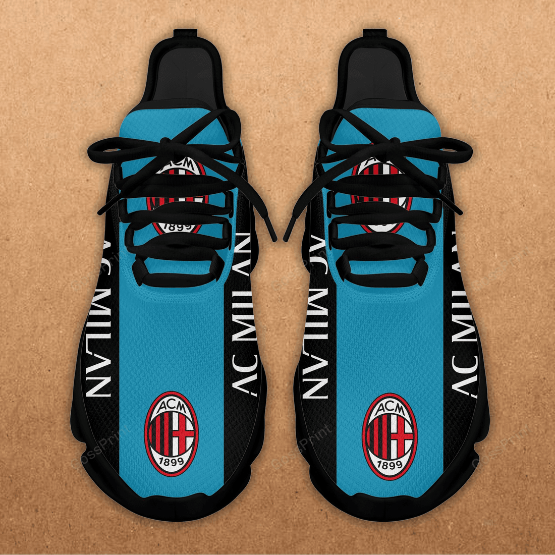 AC Milan Black Blue Line Max Soul Shoes Sport Sneakers