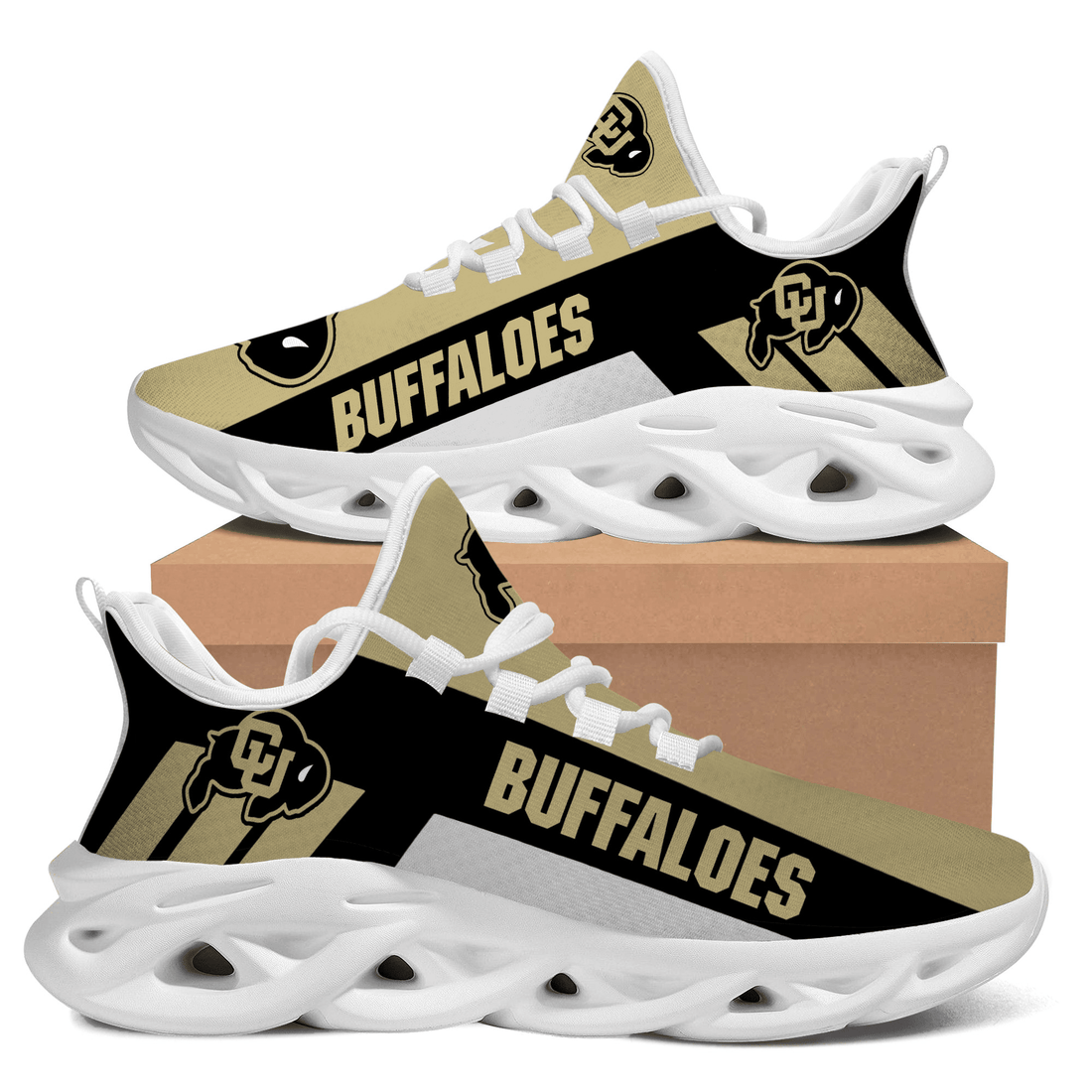 Colorado Buffaloes Gold Black Max Soul Shoes Sport Sneakers