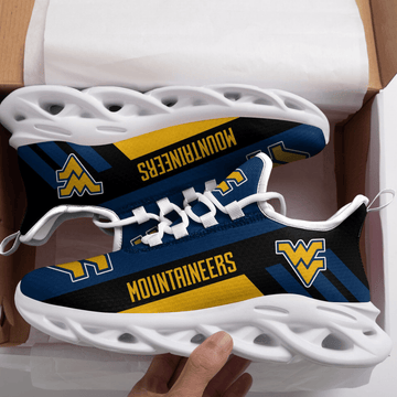 West Virginia Mountaineers Blue Gold Max Soul Shoes Sport Sneakers