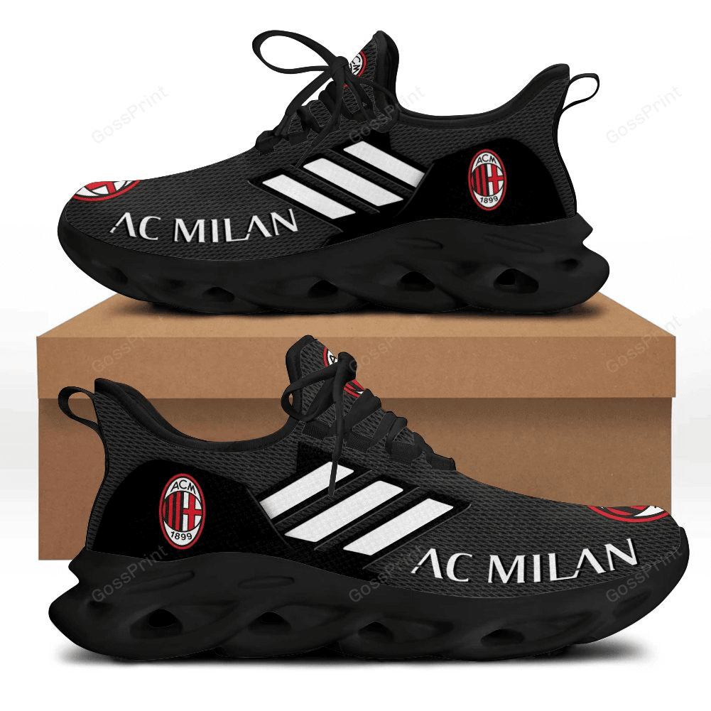AC Milan Black White Line Max Soul Shoes Sport Sneakers