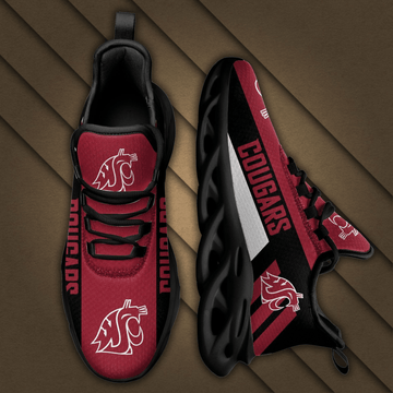 Washington State Cougars Red Black Max Soul Shoes Sport Sneakers