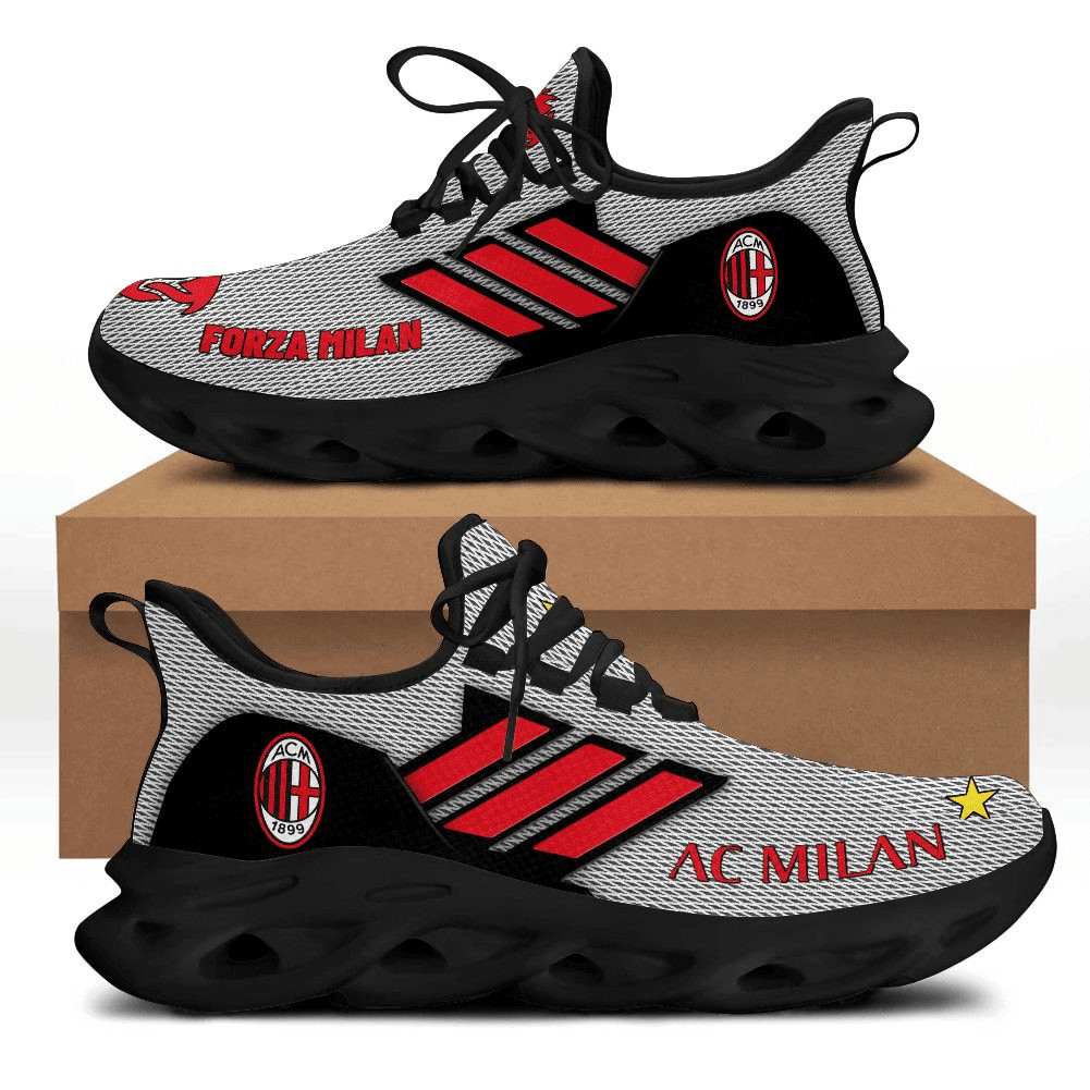 AC Milan Grey Red Line Max Soul Shoes Sport Sneakers