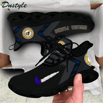 NBA Indiana Pacers Black Blue Max Soul Shoes Sport Sneakers