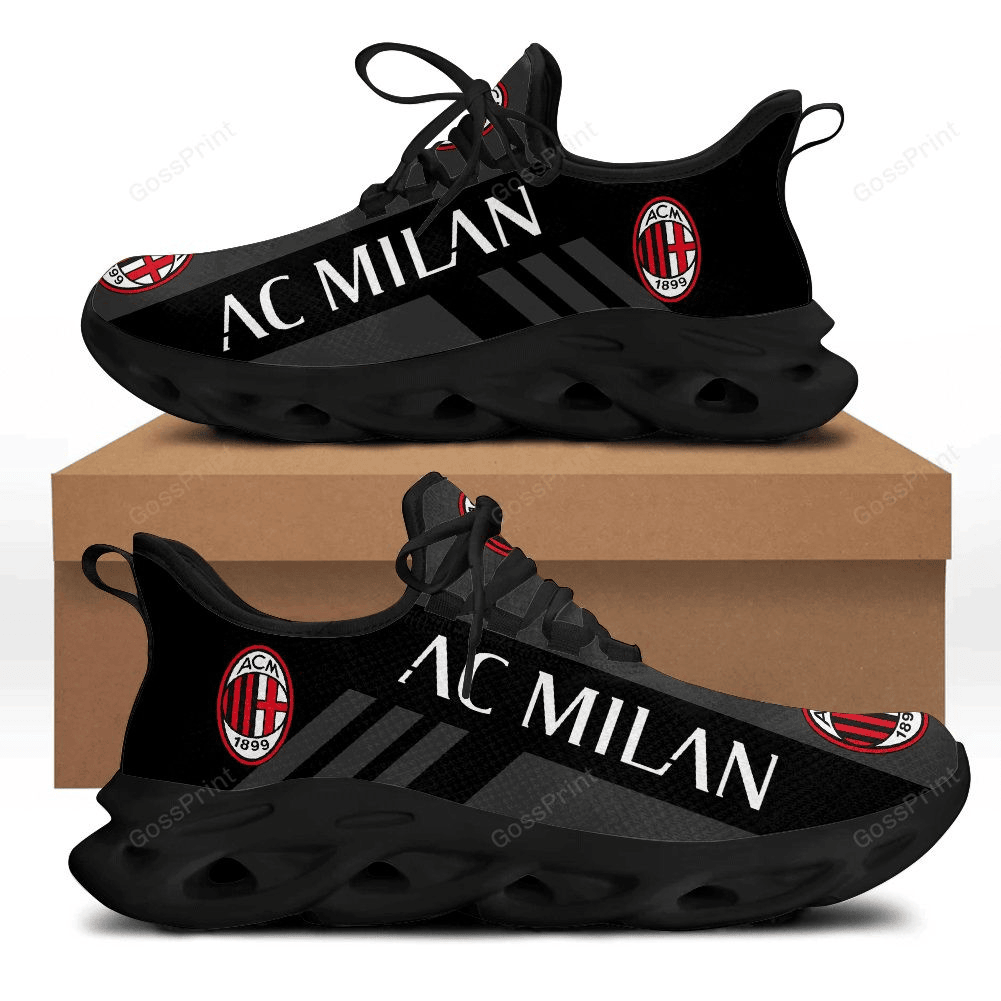 AC Milan Black Grey Line Max Soul Shoes Sport Sneakers