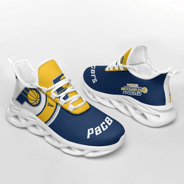 NBA Indiana Pacers Blue Gold Max Soul Shoes Sport Sneakers
