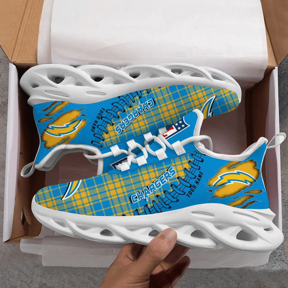 Los Angeles Chargers Personalized Max Soul Shoes, Running Sneakers SPD292