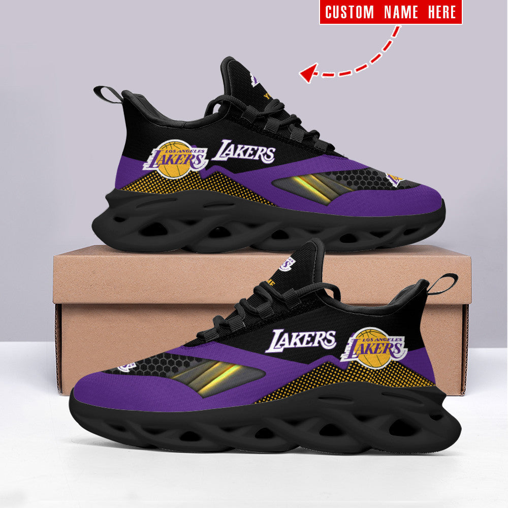 Los Angeles Lakers Personalized Max Soul Shoes, Running Sneakers BG506