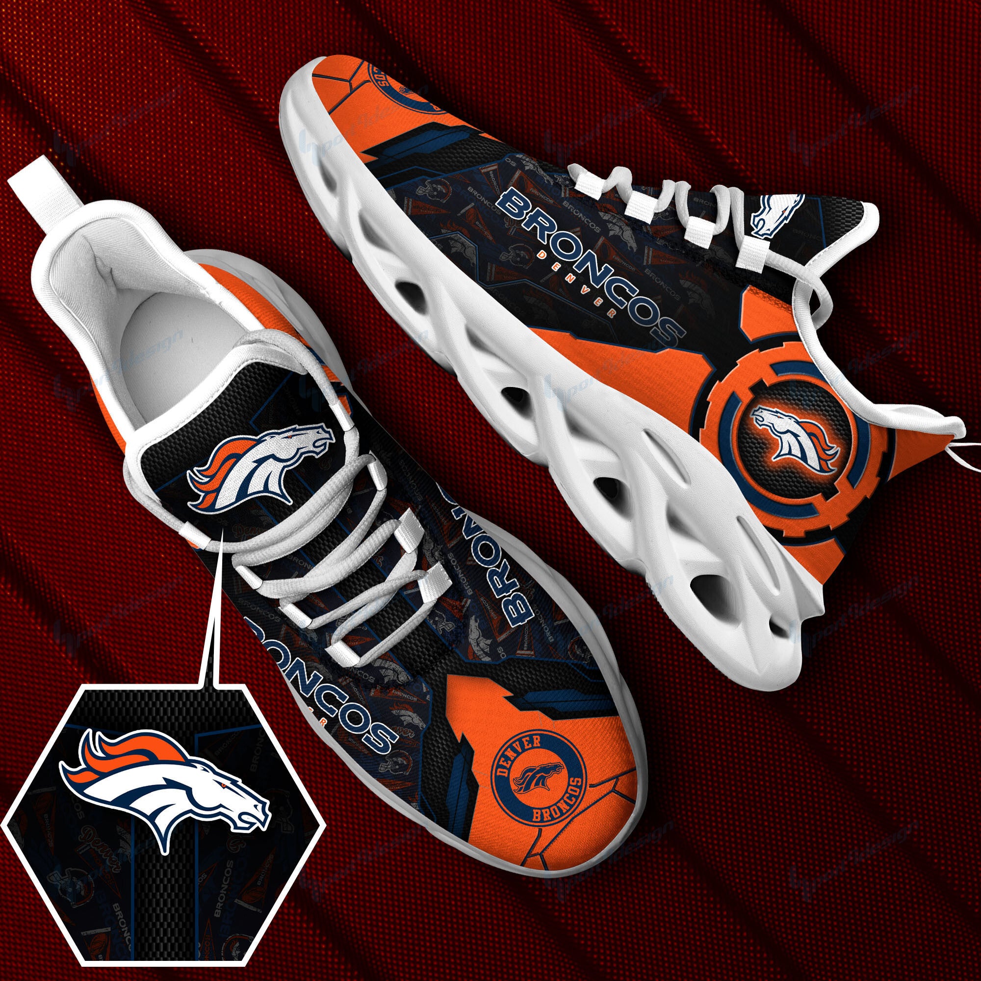 Denver Broncos Max Soul Shoes Running Sneakers SPD14