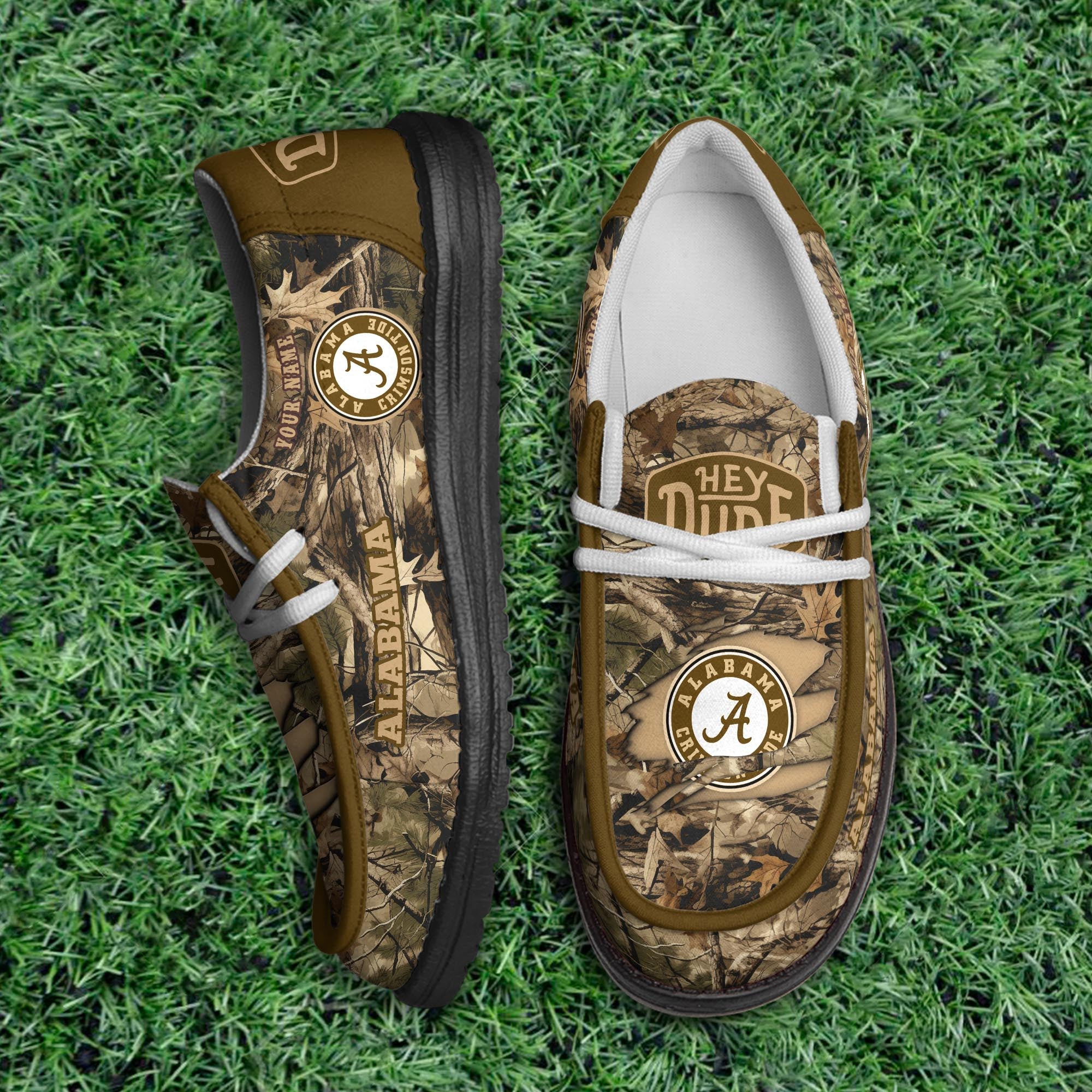 Alabama Crimson Tide Camo Hunting Thickened Hey Dude Shoes