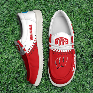 Wisconsin Badgers Thickened Hey Dude Shoes